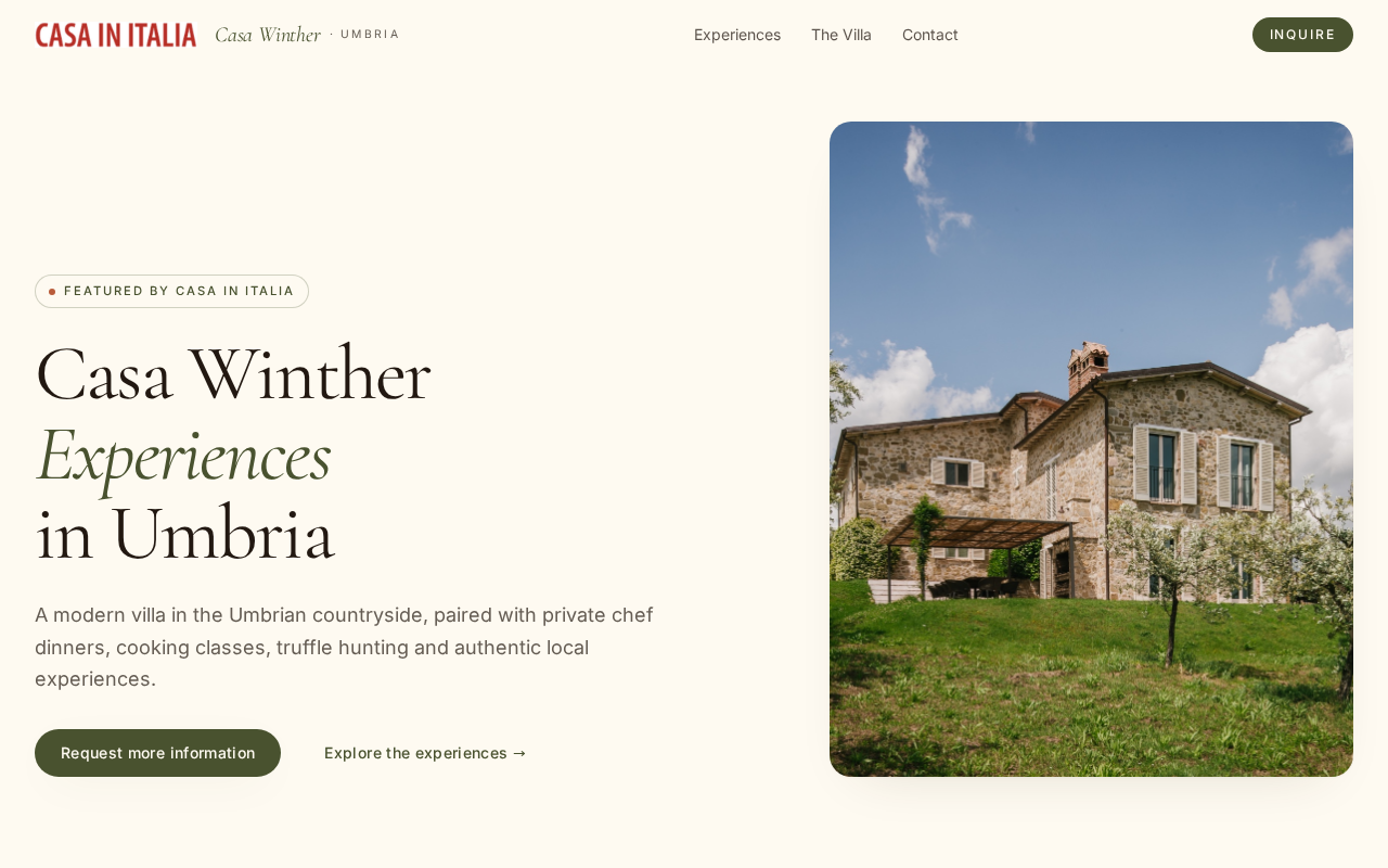 Vorschau der Website Casa Winther